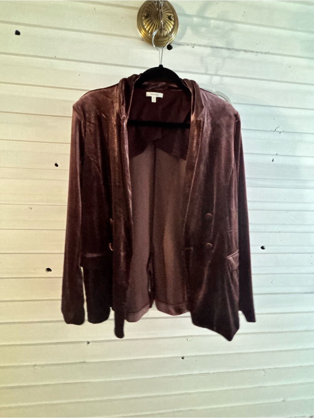 Maurices Velvet Blazer Jacket - Deep Plum